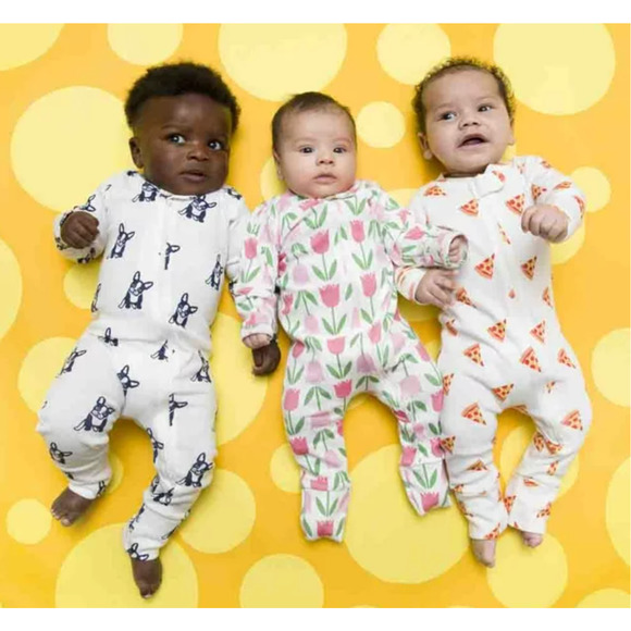 M+A by Monica + Andy Long Sleeve Baby One-Piece Floral Coverall NWT - Picture 2 of 2